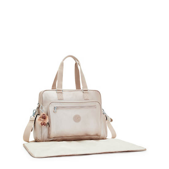 Bolsas Kipling Alanna Classic Metallic Diaper Bag Beige | MX 1238IL